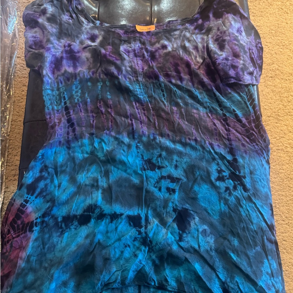 - Ladies plus size tie dye blouse by sakkas